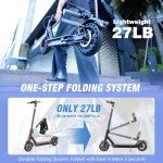 Folding Electric Scooter with Seat - 19MPH Speed
