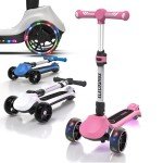 Lightweight Foldable Kids Electric Scooter - Pink