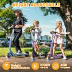 Kids Electric Scooter - 6 Mph Speed, Adjustable