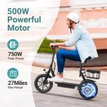 NAVIC T1 Foldable Electric Scooter with Seat