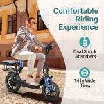 NAVIC T1 Foldable Electric Scooter with Seat