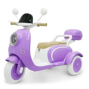 Purple 12V Kids Electric Motorcycle with Bluetooth