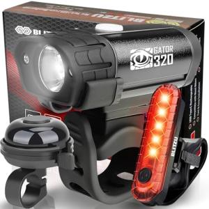 Blitzu Gator 320 USB Rechargeable Bike Light Set