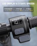 FanttikRide C9 Pro Electric Scooter for Kids 8-12, Adjustable Handlebar Height for Riders 3.9-5.2 ft, 132 lbs, Up to 40 min Continuous Time, 5 Miles Range, 3 Speed Mode 5/8/10 MPH, Black