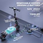 ONECNA 5600W Electric Scooter - 50 MPH, 60 Miles Range