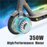 Adult Electric Scooter with 18.7-Mile Range, Yellow
