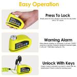 Anti-Theft Disc Brake Lock with Alarm
