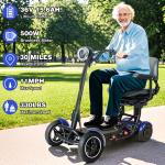 Foldable 4-Wheel Mobility Scooter for Adults