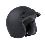 Matte Black Open Face Adult Helmet for Scooters