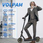 Electric Scooter, 500W Motor, 10" Solid Tires, 28 Miles Range, Dual Suspensions, 22 Mph Max Speed, Foldable Commuter E Scooter for Adults, Dual Brake, APP Control