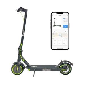 Electric Scooter for Adults, Folding E Scooter with 350W/500W Motor 19Mph Top Speed 18 Miles Long Range, 8.5'' Solid Tires Commuting Motorized Kick Scooters (Green- 8.5" Tires 19MPH 18 Miles Range)
