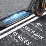 Electric Scooter for Adults, Max Speed 19 MPH, Up to 12 Miles Range, 350W Motor Adult E-Scooter, 8.5" Solid Tire, Foldable Scooter with Dual Braking, Smart APP, Light Control for Campus, Commuter