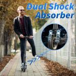 Electric Scooter, 500W Motor, 10" Solid Tires, 28 Miles Range, Dual Suspensions, 22 Mph Max Speed, Foldable Commuter E Scooter for Adults, Dual Brake, APP Control