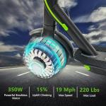 Electric Scooter for Adults, Folding E Scooter with 350W/500W Motor 19Mph Top Speed 18 Miles Long Range, 8.5'' Solid Tires Commuting Motorized Kick Scooters (Green- 8.5" Tires 19MPH 18 Miles Range)