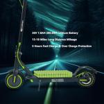 Electric Scooter for Adults, Folding E Scooter with 350W/500W Motor 19Mph Top Speed 18 Miles Long Range, 8.5'' Solid Tires Commuting Motorized Kick Scooters (Green- 8.5" Tires 19MPH 18 Miles Range)