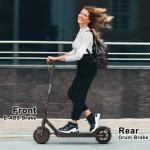 Electric Scooter for Adults, Max Speed 19 MPH, Up to 12 Miles Range, 350W Motor Adult E-Scooter, 8.5" Solid Tire, Foldable Scooter with Dual Braking, Smart APP, Light Control for Campus, Commuter