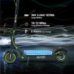 𝗗𝗨𝗢𝗗𝗜𝗔𝗡 Electric Scooter for Adults - 350W Motor, 19Mph Max Speed, 8.5” Solid Tires, 12 Miles Range, Portable Commuting E-Scooter with Double Braking System and App