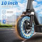 Electric Scooter, 500W Motor, 10" Solid Tires, 28 Miles Range, Dual Suspensions, 22 Mph Max Speed, Foldable Commuter E Scooter for Adults, Dual Brake, APP Control