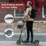 𝗗𝗨𝗢𝗗𝗜𝗔𝗡 Electric Scooter for Adults - 350W Motor, 19Mph Max Speed, 8.5” Solid Tires, 12 Miles Range, Portable Commuting E-Scooter with Double Braking System and App