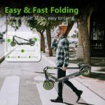 Electric Scooter for Adults, Folding E Scooter with 350W/500W Motor 19Mph Top Speed 18 Miles Long Range, 8.5'' Solid Tires Commuting Motorized Kick Scooters (Green- 8.5" Tires 19MPH 18 Miles Range)