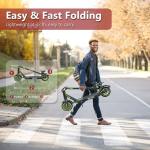 𝗗𝗨𝗢𝗗𝗜𝗔𝗡 Electric Scooter for Adults - 350W Motor, 19Mph Max Speed, 8.5” Solid Tires, 12 Miles Range, Portable Commuting E-Scooter with Double Braking System and App