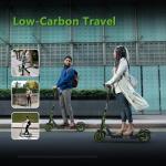 Electric Scooter for Adults, Folding E Scooter with 350W/500W Motor 19Mph Top Speed 18 Miles Long Range, 8.5'' Solid Tires Commuting Motorized Kick Scooters (Green- 8.5" Tires 19MPH 18 Miles Range)