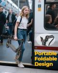 Electric Scooter with 350W Brushless Motor, 19 MPH Max Speed, 15 Miles Range, 8.5" Solid Tire, 3 Speed Modes, Cruise Control, Portable Commuter Escooter with APP, Dual Brake & E-Lock