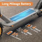 MAXSHOT Electric Scooter for Adults, 350W Motor, 19 MPH, 21-23 Miles Range, Portable Folding Commuter E-Scooter with App Control, Dual Brakes, 8.5″ Solid Tires – Orange