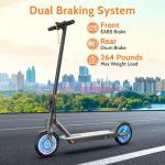 MAXSHOT Electric Scooter for Adults, 350W Motor, 19 MPH, 21-23 Miles Range, Portable Folding Commuter E-Scooter with App Control, Dual Brakes, 8.5″ Solid Tires – Orange