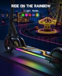FanttikRide C9 Pro Electric Scooter for Kids 8-12, Adjustable Handlebar Height for Riders 3.9-5.2 ft, 132 lbs, Up to 40 min Continuous Time, 5 Miles Range, 3 Speed Mode 5/8/10 MPH, Black