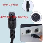 EVAPLUS 42V 2A Fast Charger with 3-Prong 0.31" Plug | for 36V Lithium Batteries- Compatible with Pocket Mod, Sports Mod, Electric Scooters