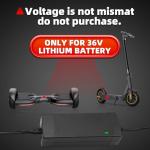 Brokeir UL Listed 42V 2A Replacement Electric Scooter Charger for 36V Hoverboard Charger with 5 Plugs, Compatible with GOTRAX/ninebot/Jetson/Voyage Scooter Power Adapter