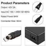 SGS Certified 42V 2A Electric Scooter Charger (Round RCA Connector Charger) Compatible with Segway Ninebot Scooter, Lime, Lime-S, Spin, Skip, ES1 ES2 ES4 Electric Scooter for 36V Li-ion 10S Battery