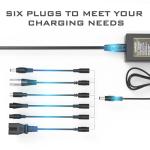 42V 2A Charger with 7 Plugs Universal for 36V Li-ion Battery, Fast Charger Replacement for Razor/Jetson/Voyage/gotrax/ninebot and Most 36V 10S Lithium Battery Device