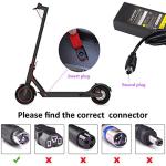 SGS Certified 42V 2A Electric Scooter Charger (Round RCA Connector Charger) Compatible with Segway Ninebot Scooter, Lime, Lime-S, Spin, Skip, ES1 ES2 ES4 Electric Scooter for 36V Li-ion 10S Battery