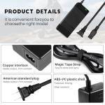 42V 2A Universal Charger with DC 5.5 * 2.1mm, 8mm/12mm 3 Prong, RCA & 3-Pin XLR Plugs for 36V Li-ion Battery & GOTRAX GXL V2/Nano S3 ION/G2-G4/XR Series Power Adapter
