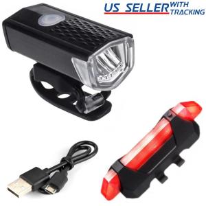 USB Rechargeable LED Bike Light Set