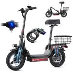 Foldable 500W Electric Scooter with Seat for Adults