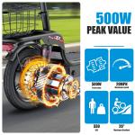 Foldable 500W Electric Scooter with Seat for Adults