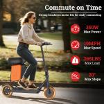 LADPED Adult Electric Scooter with Seat, 19MPH