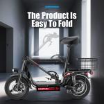 Foldable 500W Electric Scooter with Seat for Adults