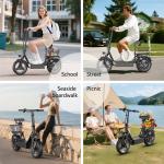 ASKGO 1000W 14" Foldable Electric Scooter with Seat