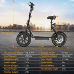 AOVOPRO Foldable Electric Scooter with Seat, 22mph