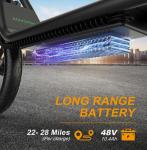 AOVOPRO Foldable Electric Scooter with Seat, 22mph