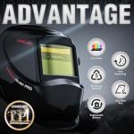 Solar-Powered Auto-Darkening Welding Helmet - Wide Shade