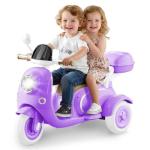 Purple 12V Kids Electric Motorcycle with Bluetooth
