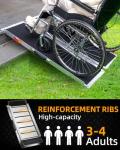 4FT Portable Aluminum Non-Slip Wheelchair Ramp