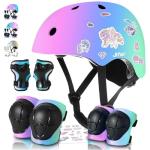 Colorful Adjustable Helmet and Pad Set for Kids