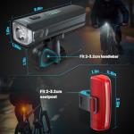 APECYC 1200 Lumen Rechargeable Bike Lights Set