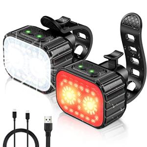 Rechargeable Bike Lights with 8+12 Modes IPX6